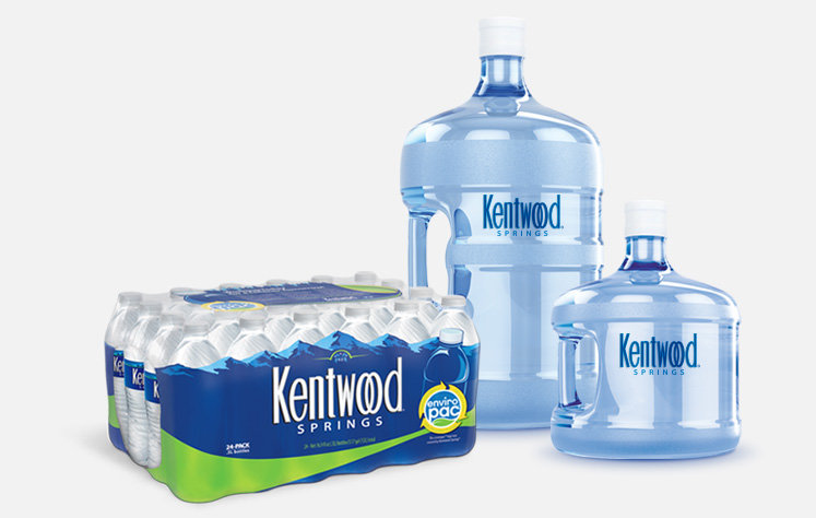 Single-serve bottled water and 3- and 5-gallon bottles