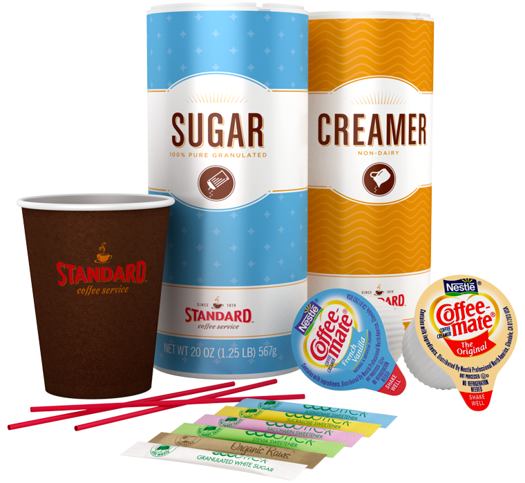 Breakroom supplies, creamers, sweeteners and snacks available in the Gulf State region from Kentwood Springs