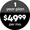 1
year plan $49.99 per mo.